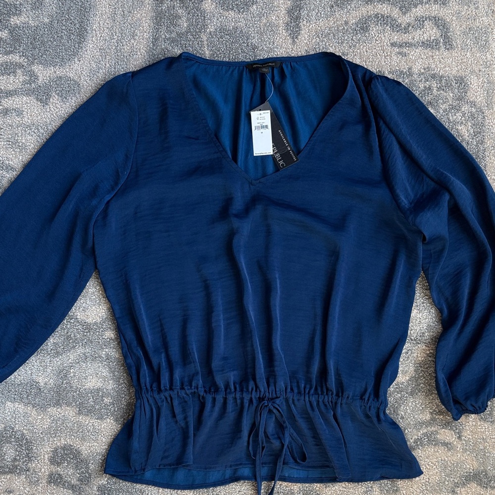 Teal Silk Blouse